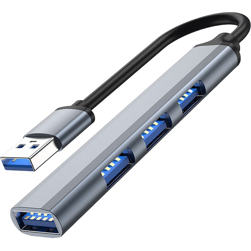 USB extensor multifunción de uno a cuatro Hub divisor de expansión muelle computadora multi-interfaz