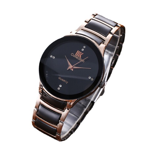 A07060 Men's Fashion Trendy Business Elegant British Style Steel Strap Quartz Watch and Bracelet Set
