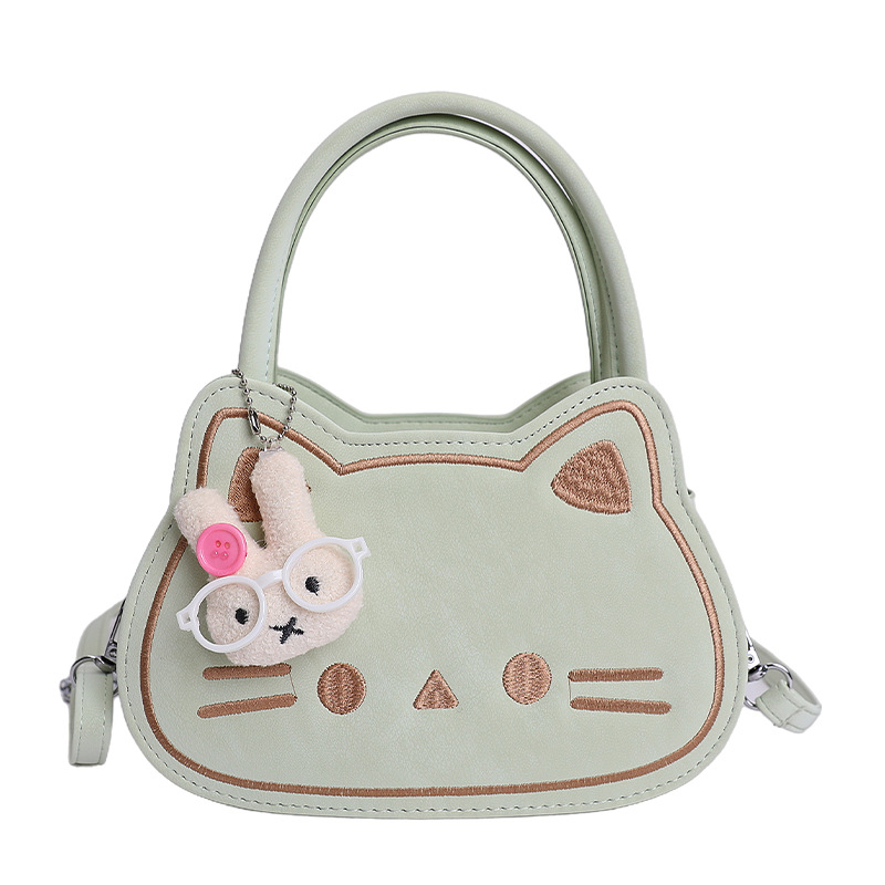 Diseño de nicho de dibujos animados pequeño bolso cuadrado adorable gato leche Hoh Hoh bolso de niña de moda de viaje de hombro mochila image 15