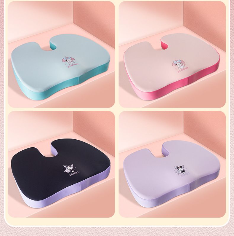 U-Shaped Car Seat Cushion, Breathable Fabric Booster Cushion, Cartoon Seat Cushion, Non-Slip Butt Cushion, Universal for All Seasons