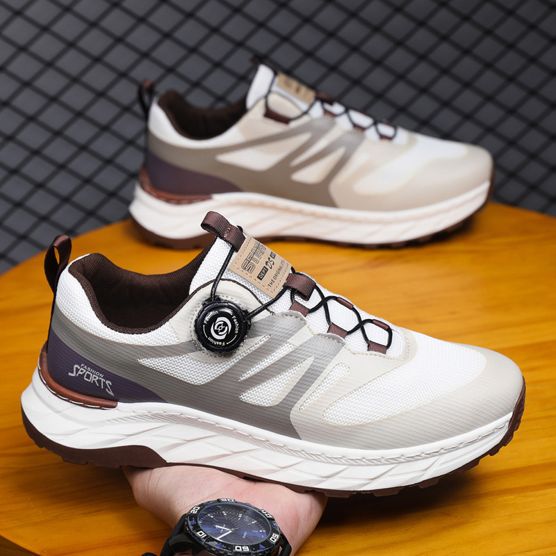 Men's Shoes Spring and Summer 2026 New Style No-Tie Shoelaces Adult Casual Sports Shoes Rotating Buckle Running Dad Sneakers Trendy Shoes Men's Shoes Spring and Summer 2026 New Style No-Tie Shoelaces Adult Casual Sports Shoes Rotating Buckle Running Dad Sneakers Trendy Shoes