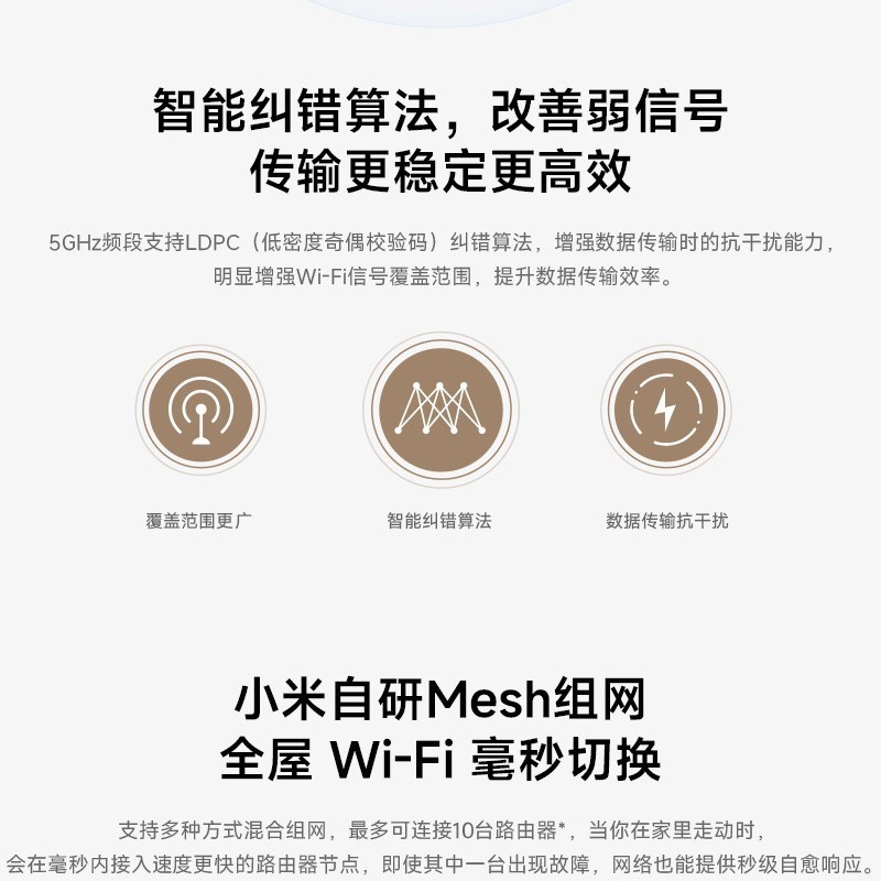 米ルータ4C 4A家庭用高速WIFI大電力デュアルバンド5G無線ギガビットキャンパスのブロードバンドが壁を貫通している|undefined