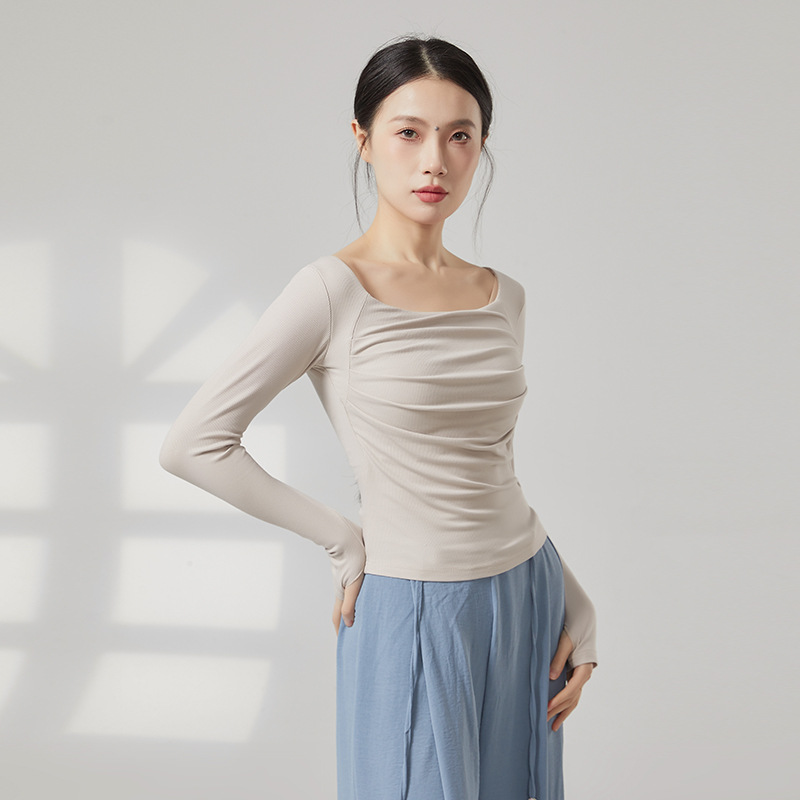 Dance Suit Top Women's New Modern Dance Practice Suit Daily Wearing Long Sleeve Chinese Classical Dance Body Practice Suit