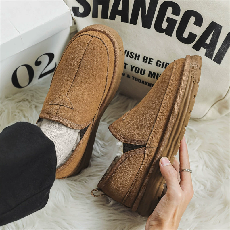 Зимние меховые сапоги с низким верхом снега