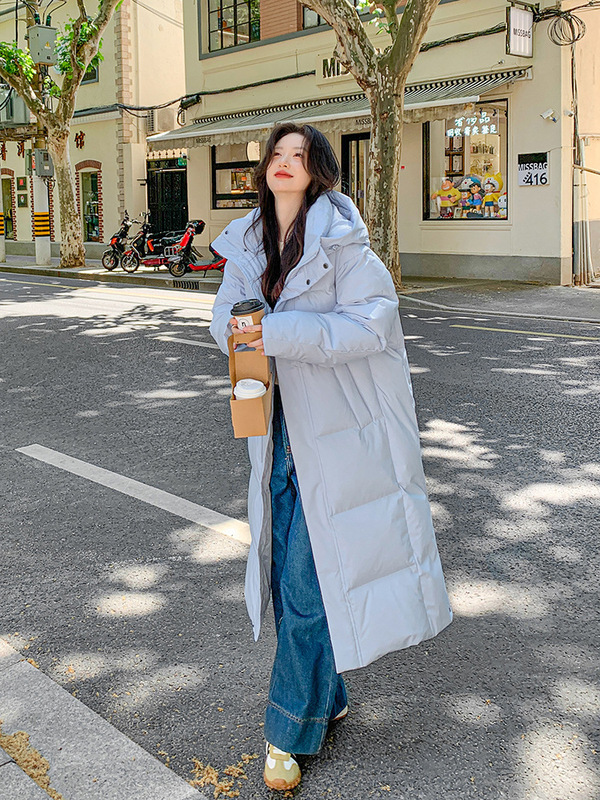 MM明摩长款羽绒服女超长过膝2025年新款加厚宽松情侣冬季女装外套|undefined