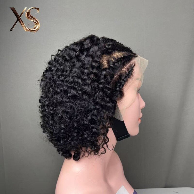 Women's Black Small Curly Wig 13X4 Front Lace Women's Black Small Curly Wig 13X4 Front Lace