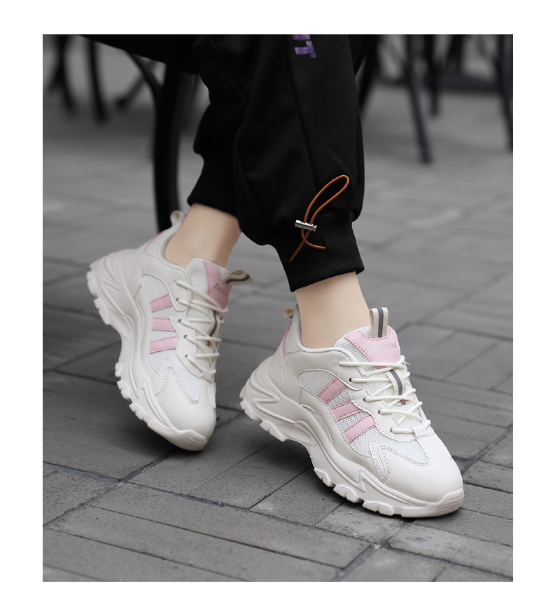 Scarpe da tennis da donna Scarpe da passeggio Scarpe in pelle Scarpe da ginnastica Scarpe da ginnastica sintetiche in mesh facili da pulire_voghion.com