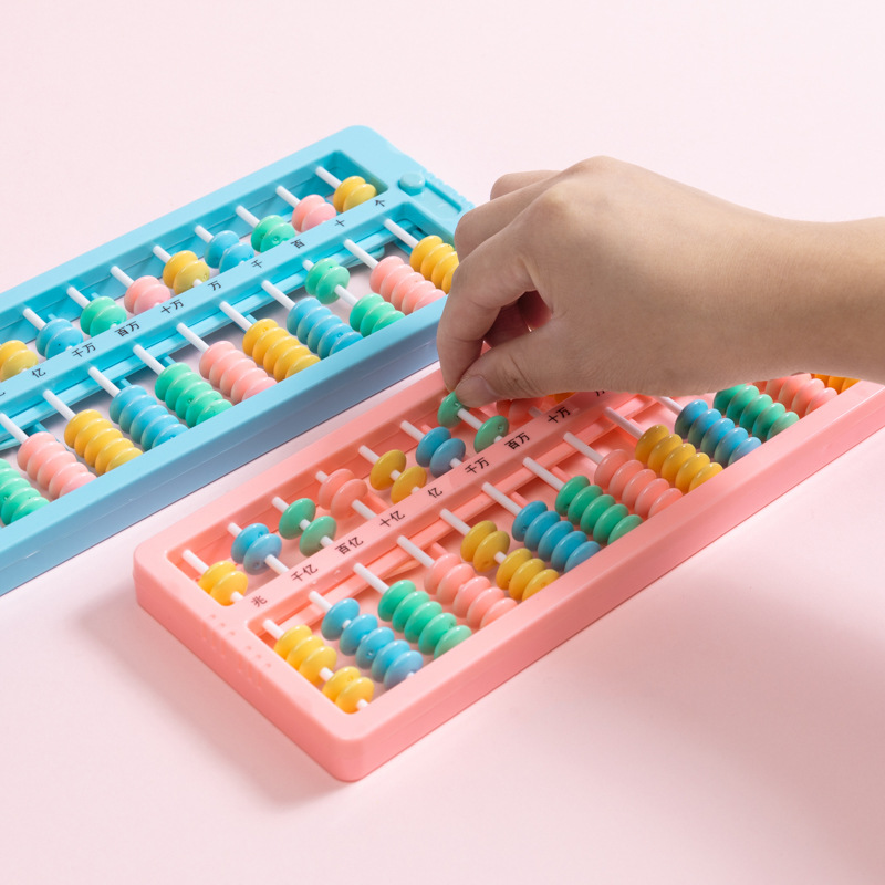 Mathematics teaching aid for second grade primary school students: 7-rod, 13-column abacus for mental arithmetic, first grade abacus textbook.