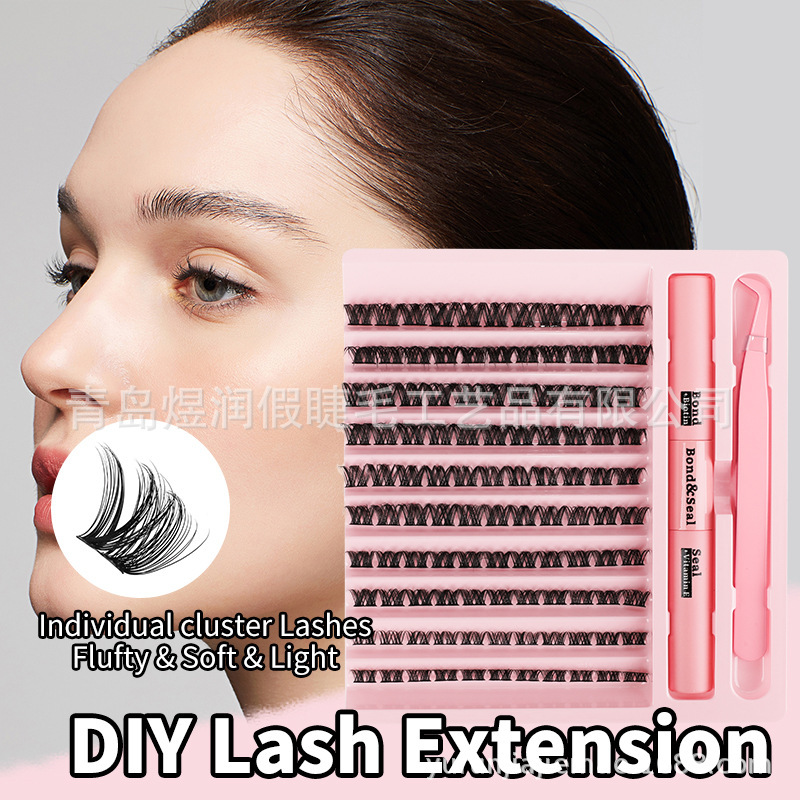 Europe and the United States cross-border segmented single cluster fox system inclined fly natural variety of false eyelashes suit eyelashes factory wholesale