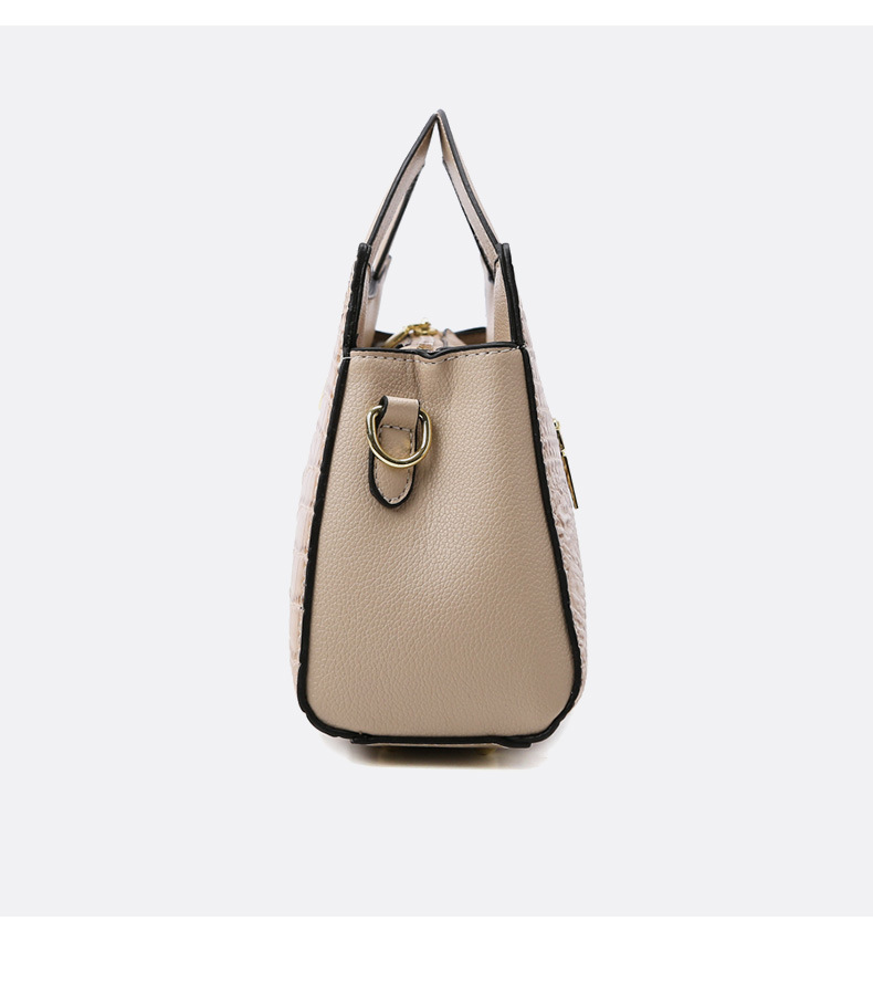 Top Handle Strap Type Bag Sets Bags Type Women's Pu Leather Solid Color Elegant Square Zipper Bag Sets
