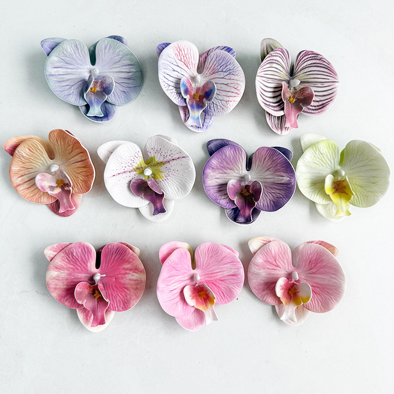 Eva 나비 난초 머리 고품질 선물 상자 수제 DIY 머리핀 장식 홈 인테리어 장식품 시뮬레이션 꽃