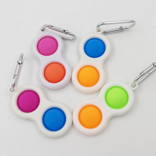 Cross-border rodent eradication pioneer ultrasonic keychain color printed finger bubble pendant decompression vent toy