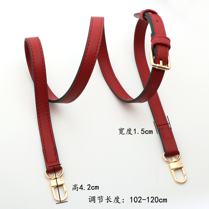 Crossbody with dark red pin buckle