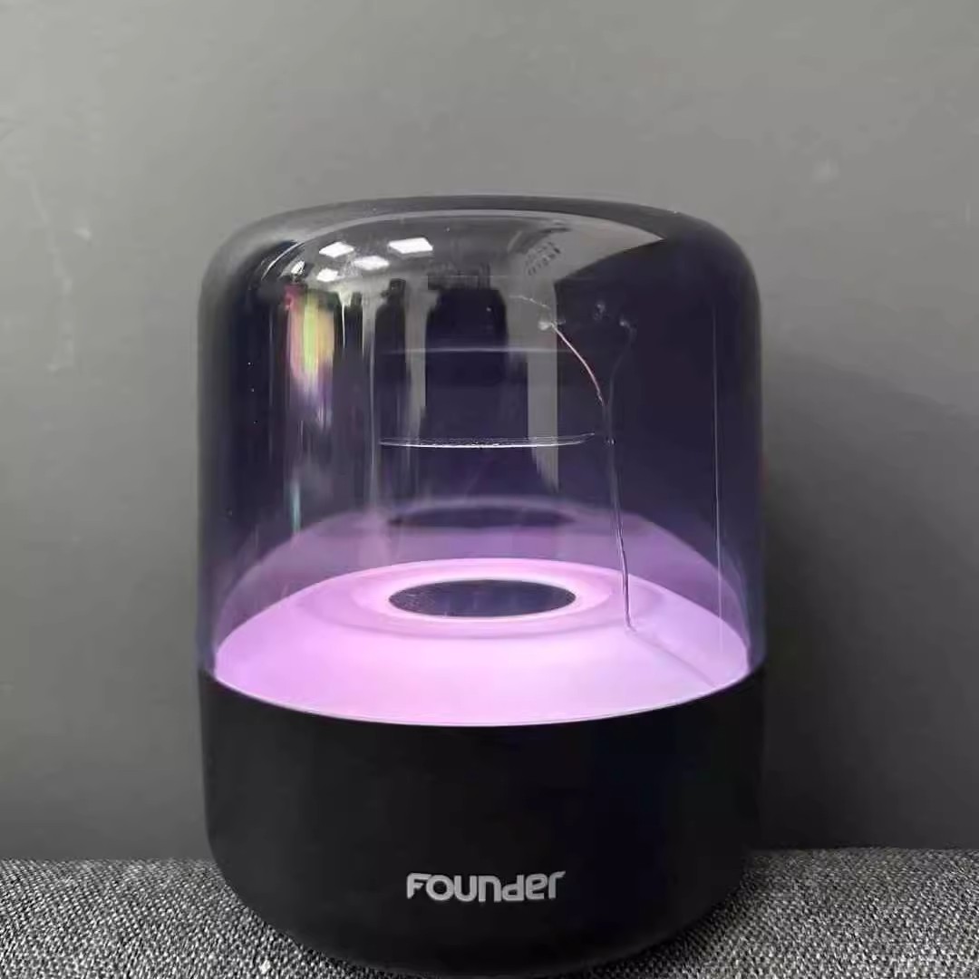 설립자 FDX102 무선 블루투스 투명 발광 오디오 서브 우퍼 RGB 야외 휴대용 휴대 전화 컴퓨터 유니버설