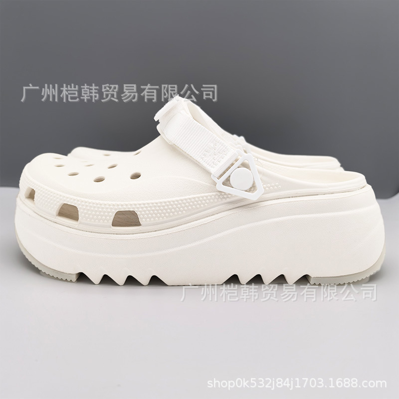 Cross New Thick-soled Orion Hole Shoes Baotou Sports Sandals and Slippers for Men and Women Lightweight Heightened Breathable Beach Shoes