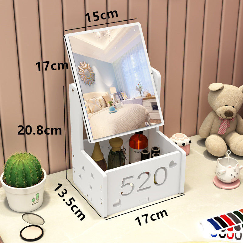 Espejo espejo de maquillaje tocador espejo de tocador escritorio de escritorio hogar dormitorio de estudiantes simple red de Internet nube espejo grande