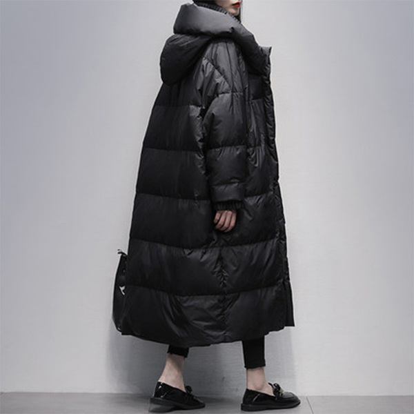 Warm glossy down jacket