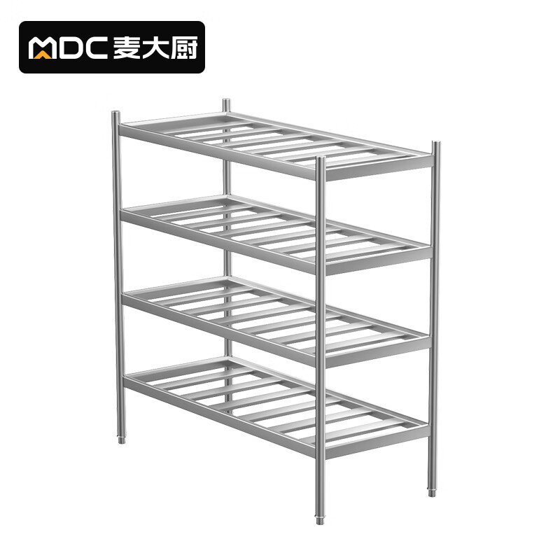 Chef Mai's Kitchen Stainless Steel Storage Rack Assembly Four-Layer Shelf Storage Rack Four-Layer Grid Shelf