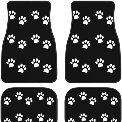 Temu Hot Selling Car Floor Mats Amazon Cross-Border American Flower Butterfly Easy to Clean Crystal Velvet Anti-Slip