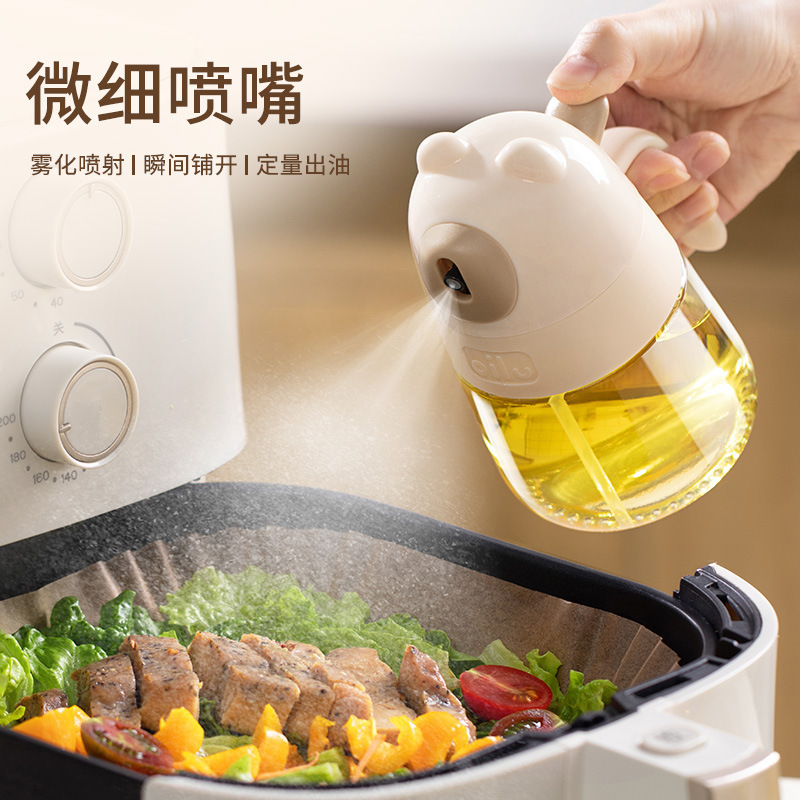 クマのオイルスプレーボトル オイルスプレーボトル 家庭用キッチン 油が垂れない 漏れ防止 醤油 酢 調味料ボトル 滴下防止|undefined