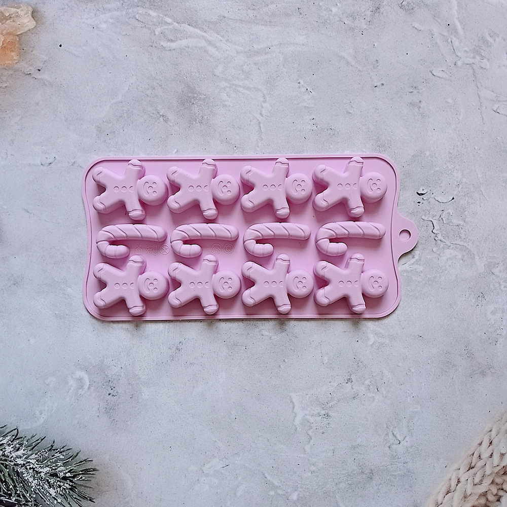 12 galletas de jengibre hombre chocolate 674 galletas molde de silicona dulces pudín molde de postre pastel para hornear