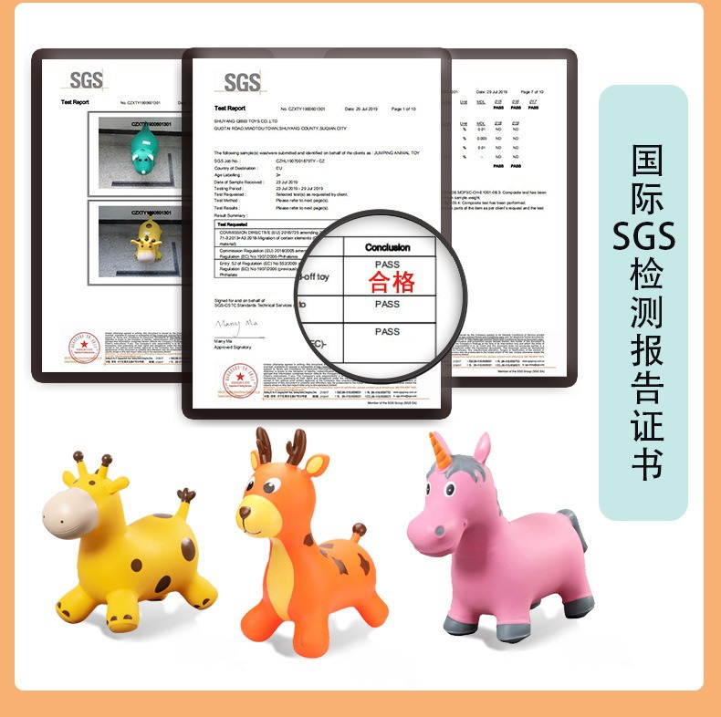 Children's Inflatable Toy Barbie Elf Unicorn Thickened Pima Mount Rabbit Indoor Toy Inflatable Horse Jump