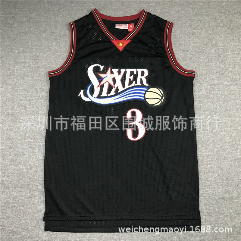 Баскетбольная форма 76ers Maxis Iverson Iverson, вышитая майка, поколение A