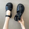 Retro summer sandals, suitable with a skirt for elementary school students platform, beach footwear, wholesale