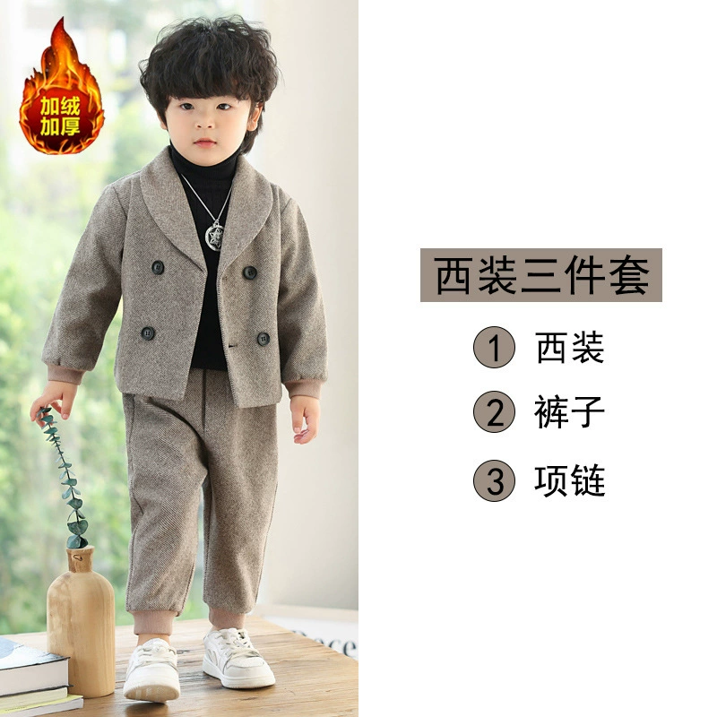 Детский fleece классический костюм для отдыха, костюм цветочного мальчика, платье девочки цветов, корейский стиль, для выступлений
