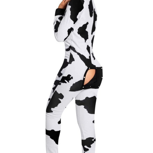 2021 estación independiente Amazon nuevo mono botón impreso botón funcional Flip pijamas para adultos