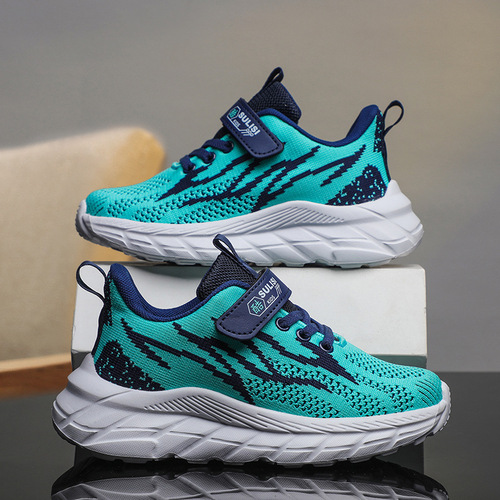 Direct Sales Boys' Sports Shoes Breathable Mesh Slip-Resistant Mid-Height Sports Shoes for Middle School Students