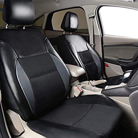Foreign trade cross-border PU leather Foreign Trade car artificial leather 5-seater car universal arc sandwich stitching leather seat cover