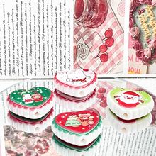 DIY亚克力圣诞节爱心串珠材料通孔卡通盲盒配饰diy手机链钥匙扣