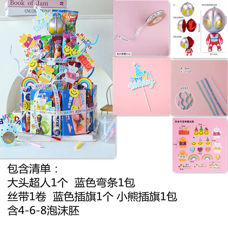 零食蛋糕diy材料装饰泡沫胚模型小红书同款儿童创意插件插牌装扮|undefined