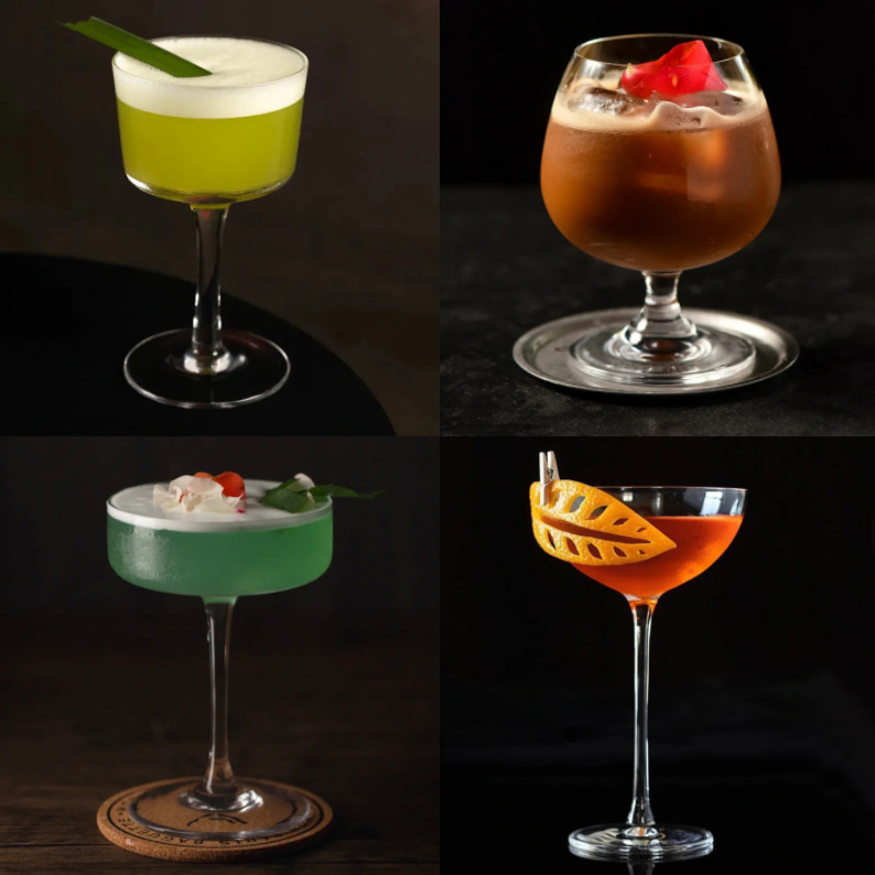 Tazas de cóctel creativas Tazas de vidrio de pie alto Tazas de bar personales Tazas de vino Tazas de champán Tazas de mojito martini