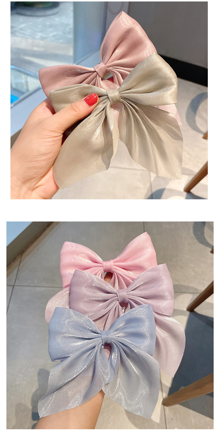 Women's Gender Sweet, Korean Style Style Women's Sweet Korean Style Bow Knot Cloth Satin Hair Clip