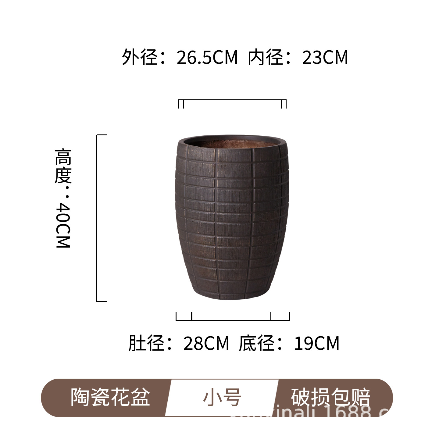 Creativo estilo nórdico de alta calidad negro oro magnesio barro relieve de gran calibre maceta interior centro comercial Nan Tian bambú ornamentos verdes