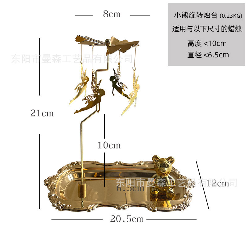 Luz de lujo plata giratoria aromaterapia candelabro bandeja retro europeo romántico oro linterna decoración del hogar