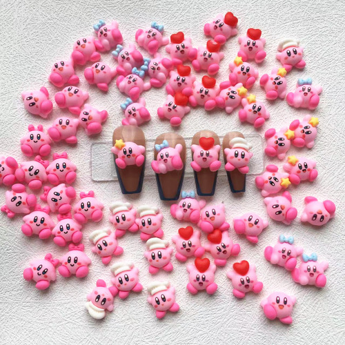 Japanese-style nail art cartoon accessories small size cute pastel pink adorable small cartoon INS anime rabbit animal cartoon DIY nails