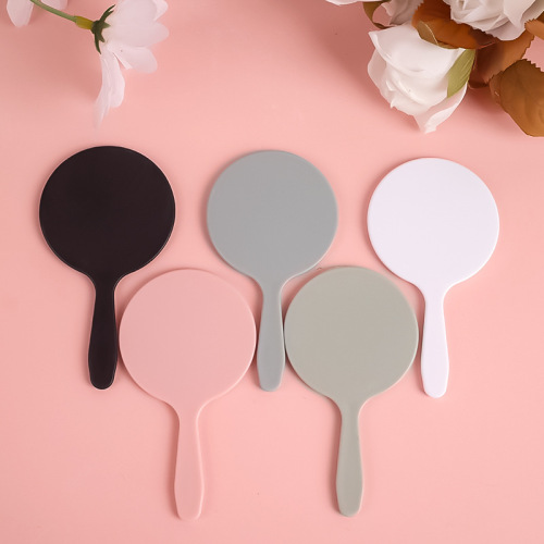 Mirror Portable Small Round Mirror Makeup Handheld Mirror Can Print LOG Portable Mini Mirror