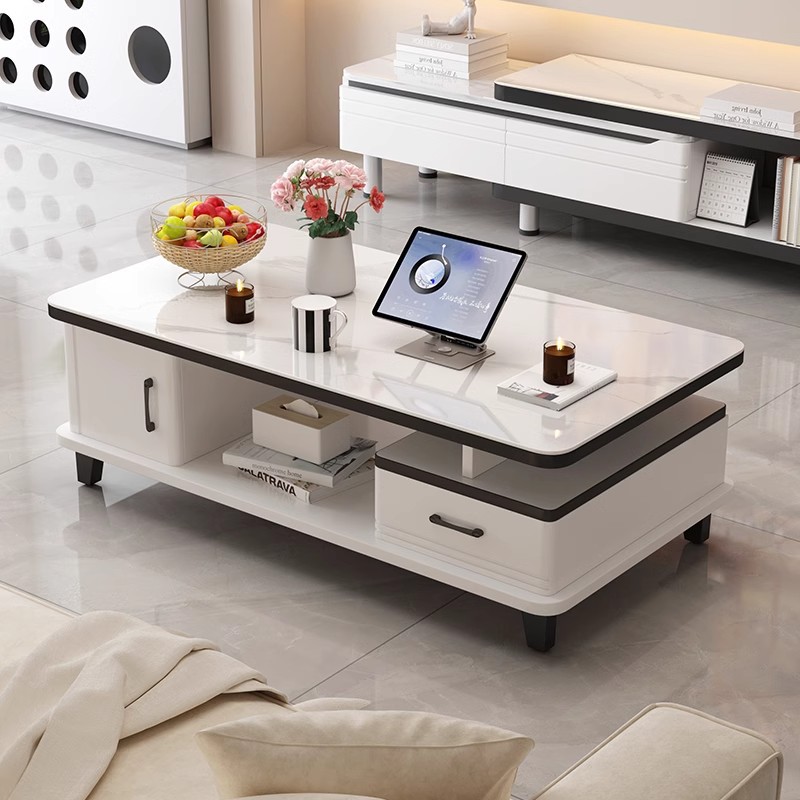 TV Cabinet Living Room Home Simple Modern Small Apartment New Floor Cabinet Simple Telescopic Coffee Table TV Cabinet Combination