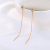 Long fashionable trend earrings with tassels, accessory, European style