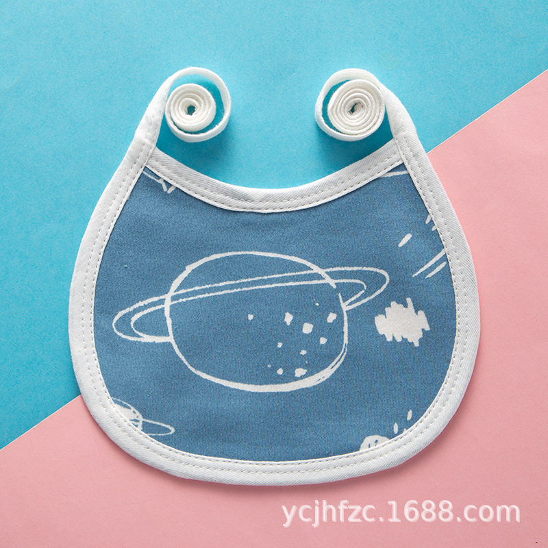 Bebé con cordones a prueba de agua babero recién nacido suministros bebé con cordones bebé babero de algodón