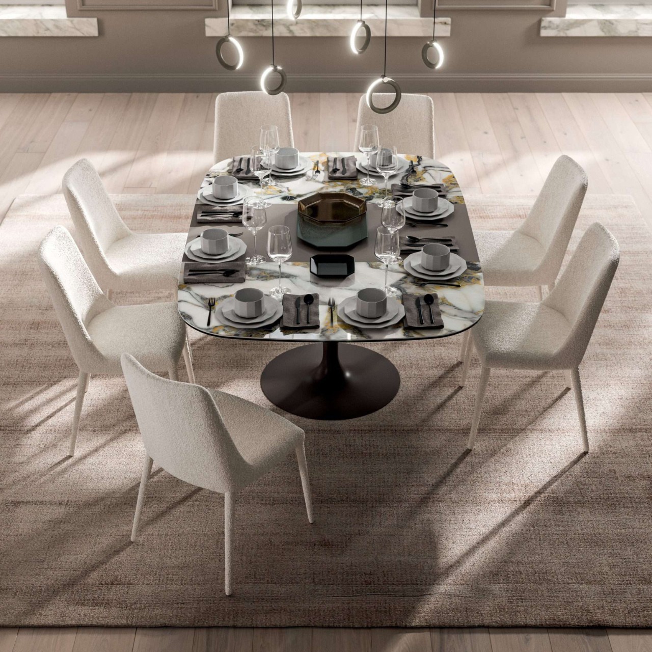 Mesa de comedor de mármol rectangular retráctil 2024 nuevo estilo de lujo ligero de alta gama sala de estar hogar pequeño apartamento mesa de comedor