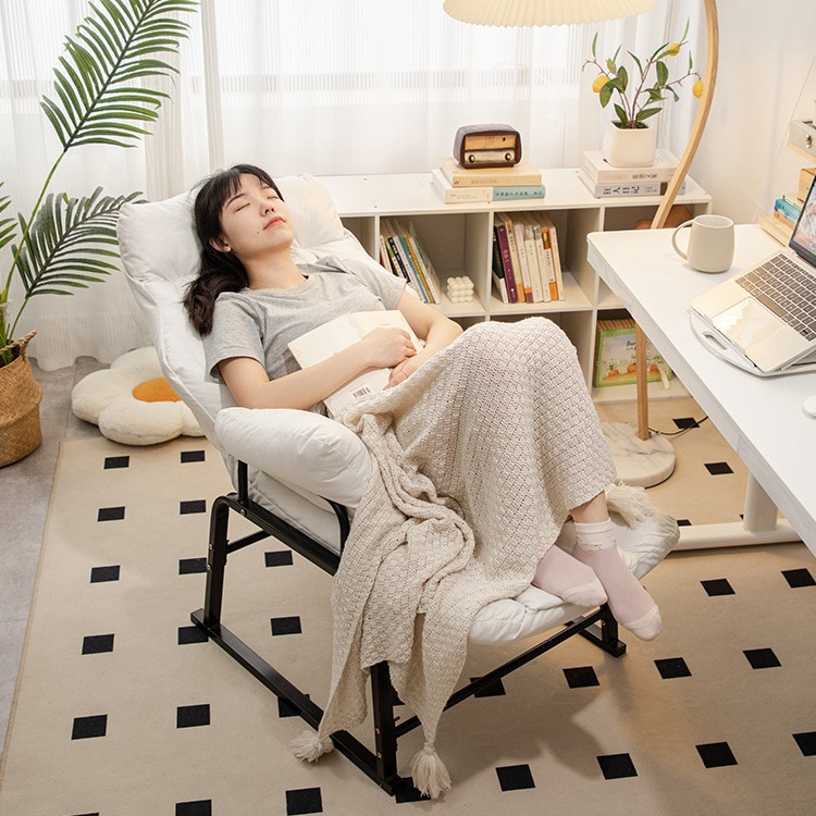 Reclinable sofá perezoso balcón ocio almuerzo descanso silla estudio espalda silla cómoda computadora silla hogar plegable reclinable