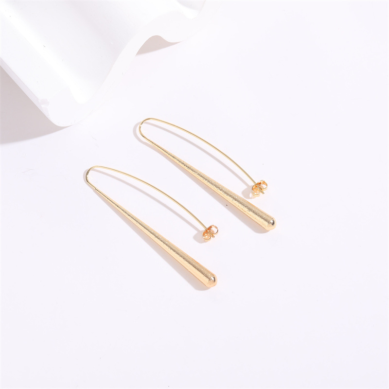 Fashion Leaves Water Droplets Copper Earrings 1 Pair