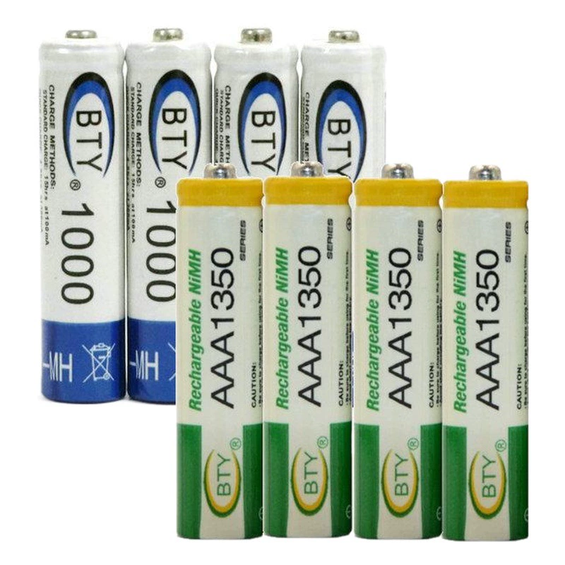 Аккумуляторы для международной торговли: батарейки №5, №7, для клавиатуры, мыши, пульта ДУ, игрушек, перезаряжаемые батарейки ААА, от производителя 6