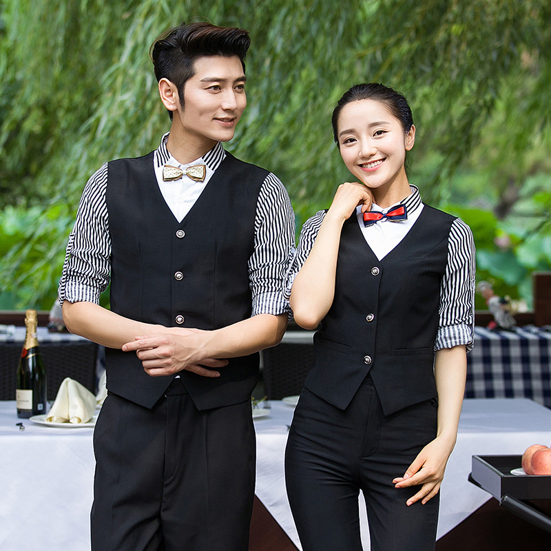 Coffee cake shop catering Western restaurant waiter work clothes for…