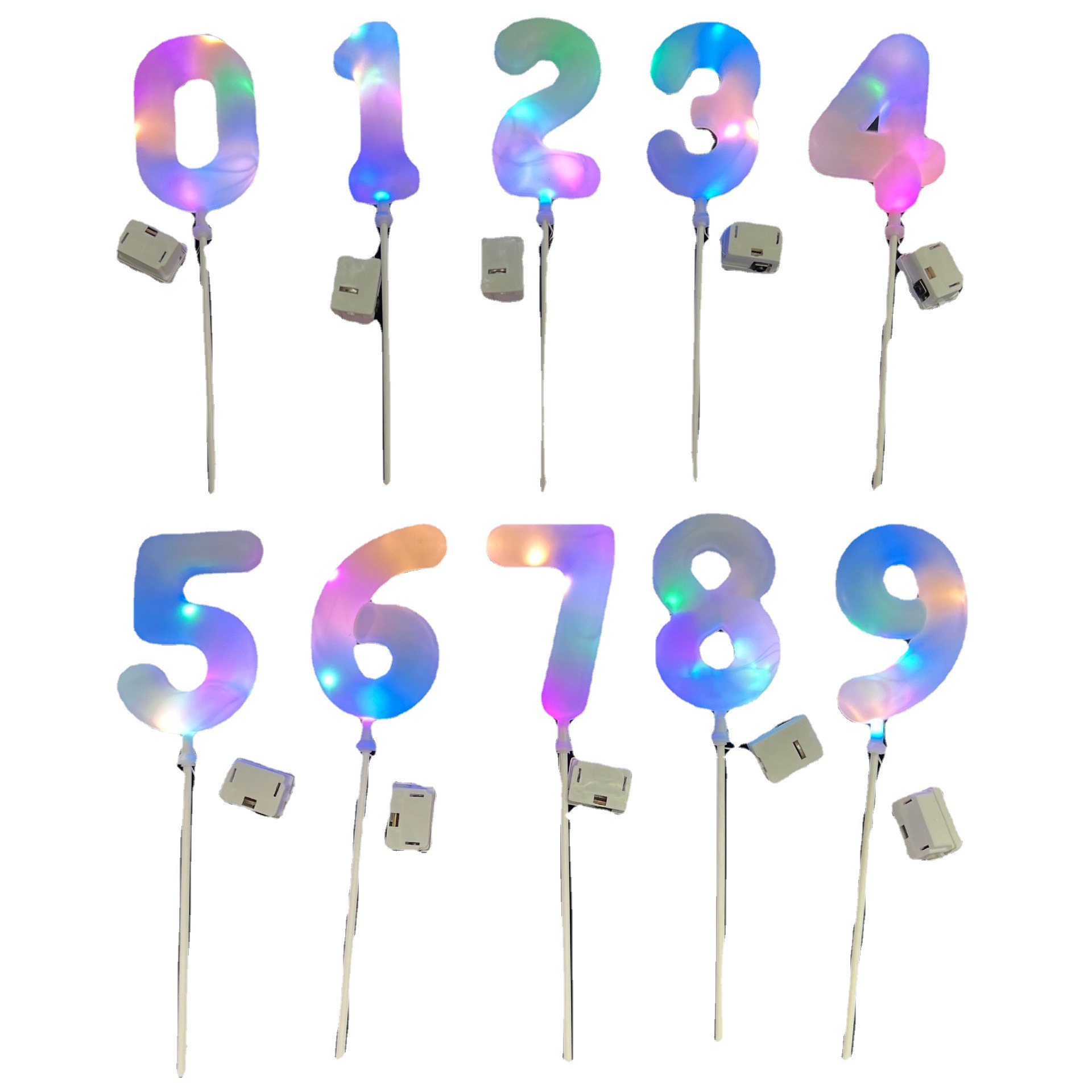 Decoración LED para torta de cumpleaños