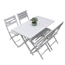 户外折叠桌椅套装桌椅庭院组合铝合金折叠椅餐饮咖啡奶茶店便携式